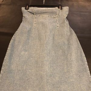 Mode International strapless Jean Dress